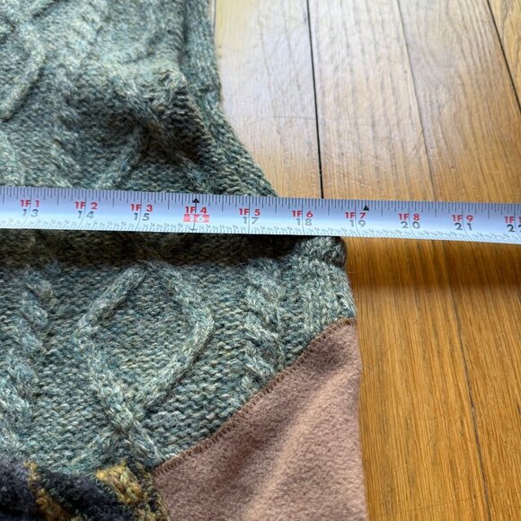 Catherine Coloney Size L Multicolor Patchwork Knit Asymmetric Zip Sweater Vest - Picture 7 of 15